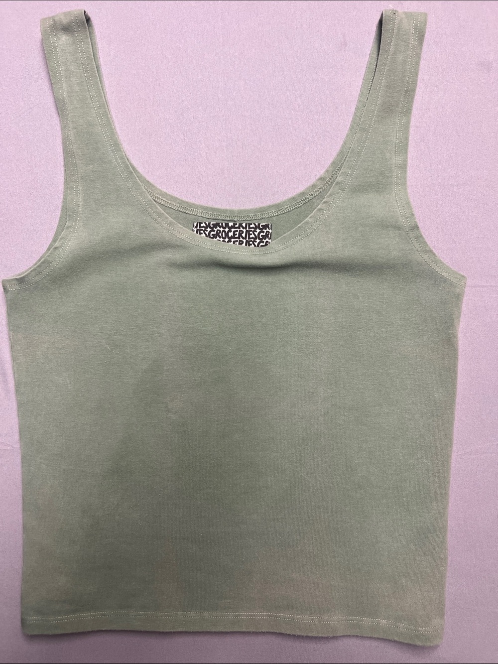 Groceries Sage Scoop Neck Tank Top - Women's